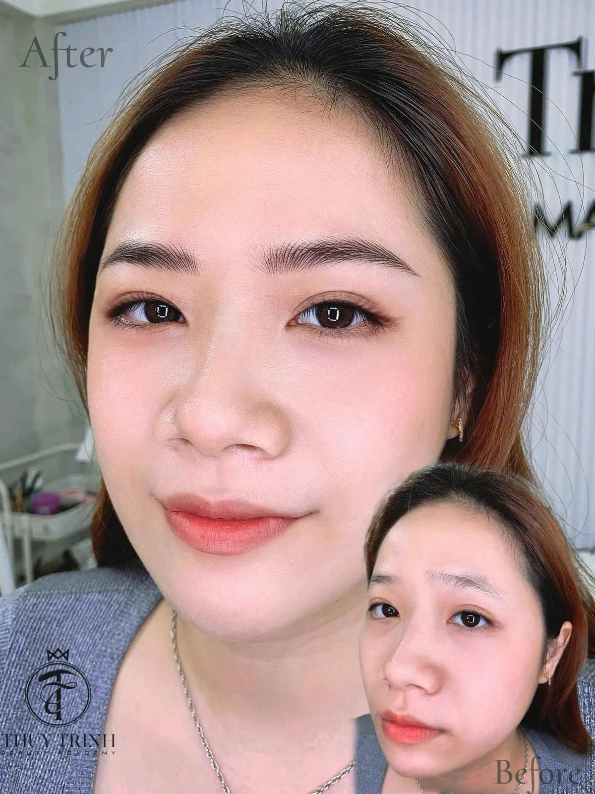 Before & After thay đổi thần thái gương mặt sau khi làm chân mày và môi