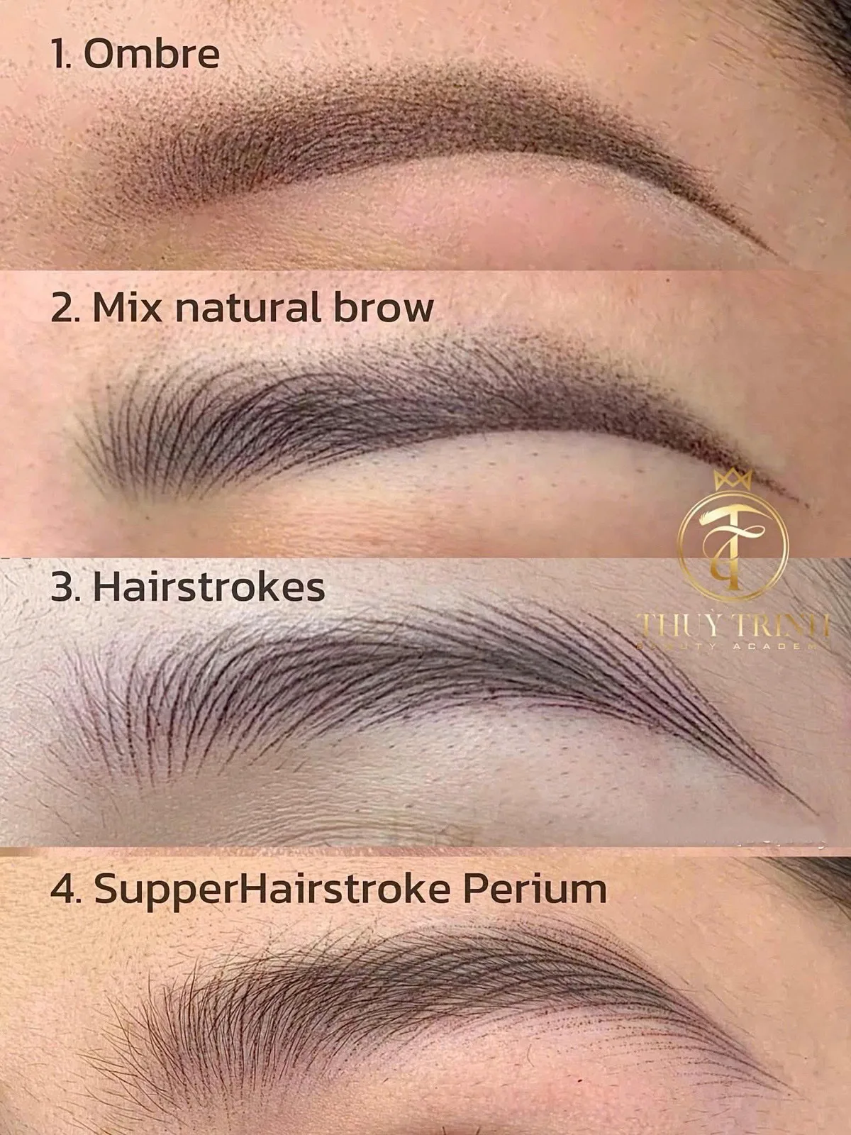 Đối chiếu thực tế các kỹ thuật: Mix Natural Brow, Hairstrokes & SuperHairstroke