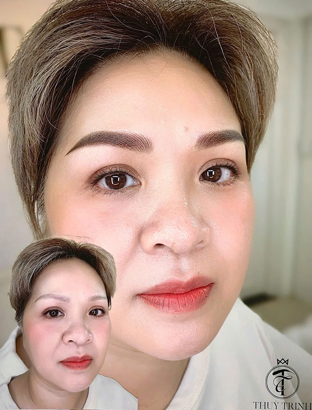 Before & After quý cô trẻ ra nhiều tuổi nhờ dáng mày phong thủy và sắc môi tươi tắn