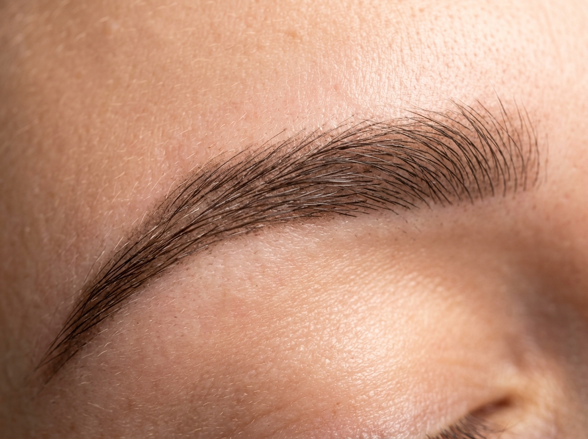 Cận cảnh sợi lông mày Hairstroke siêu thực Master Thuỳ Trinh